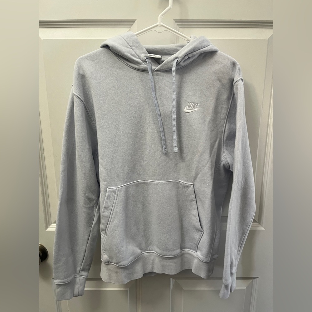 Nike Men's Light Blue Hoodie Size Small
